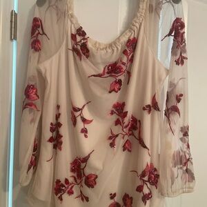 Elegant Floral Embroidered Women's Top